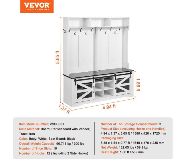 Medinė prieškambario kabyklą su suoliuku6