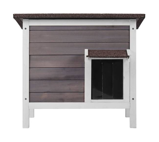 lauko katės medinis namelis su stogu8