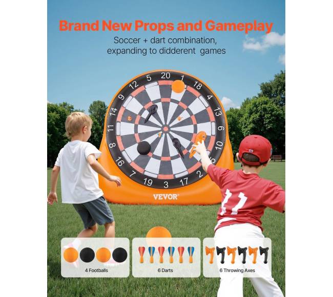 Pripučiamas futbolo smiginio taikinys su kamuoliais1