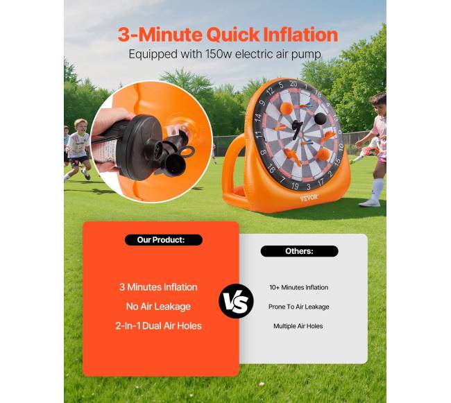 Pripučiamas futbolo smiginio taikinys su kamuoliais2