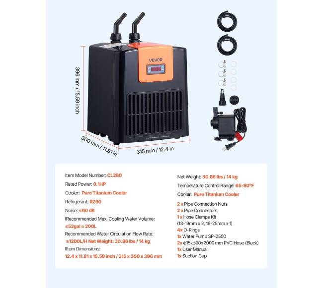 Akvariumo šaldytuvas 200L 0.1 AG6