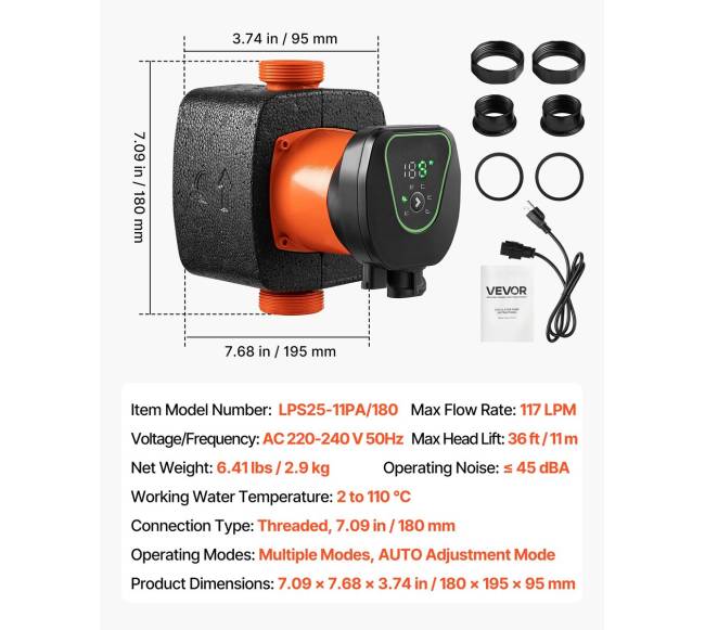 Aukšto efektyvumo cirkuliacinis siurblys LPS25-11PA6