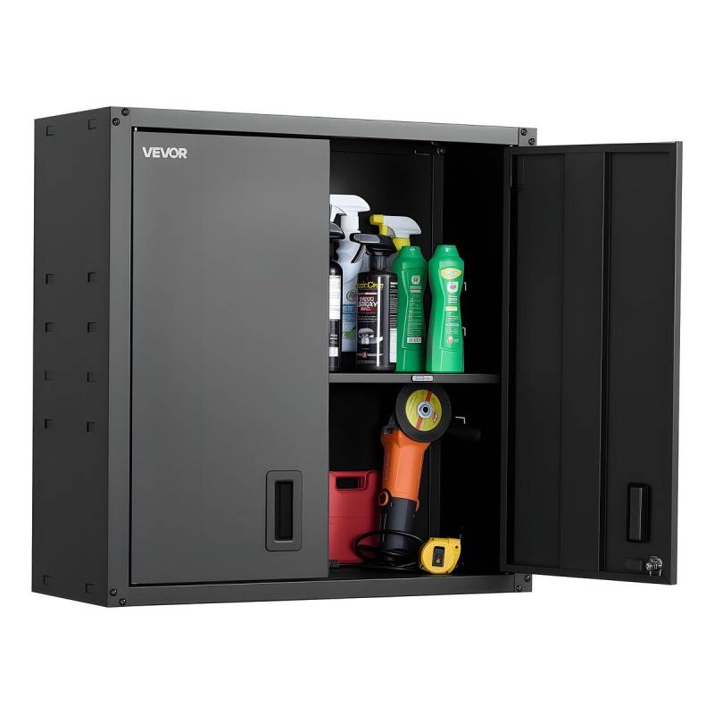 Plieninė sieninė spintelė su spyna ir lentyna0