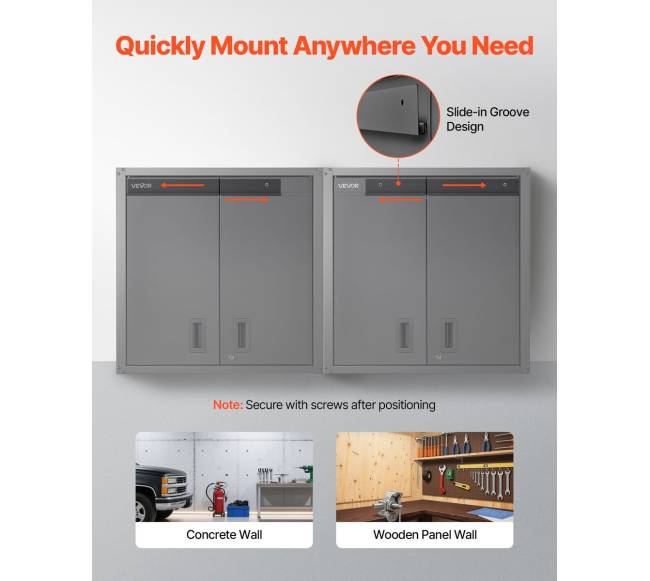 Plieninė sieninė spintelė su spyna ir lentyna2