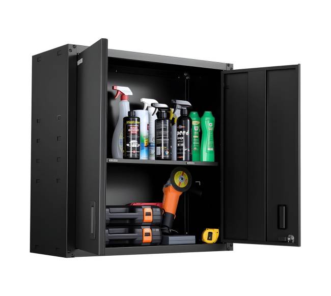 Plieninė sieninė spintelė su spyna ir lentyna9