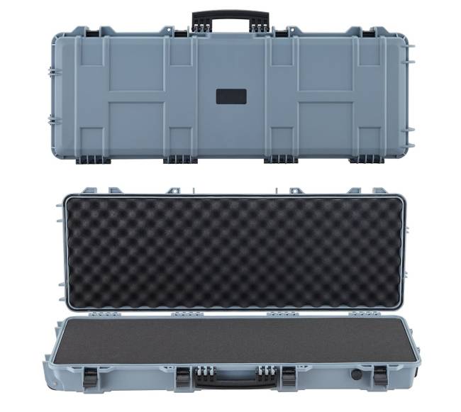 Tvirtas šautuvo dėklas su ratukais ir užraktais0