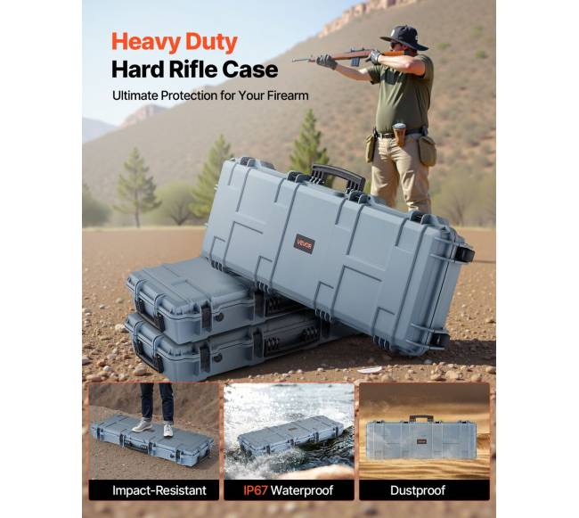 Tvirtas šautuvo dėklas su ratukais ir užraktais1