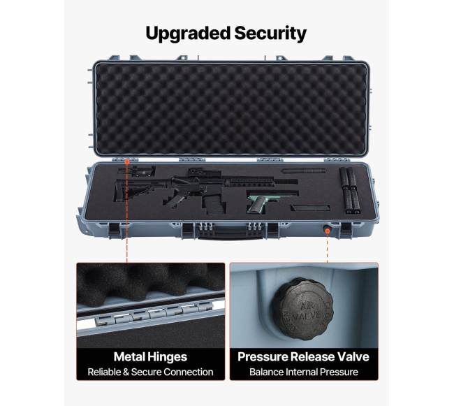 Tvirtas šautuvo dėklas su ratukais ir užraktais5