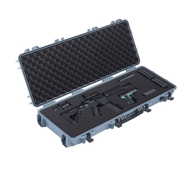 Tvirtas šautuvo dėklas su ratukais ir užraktais10