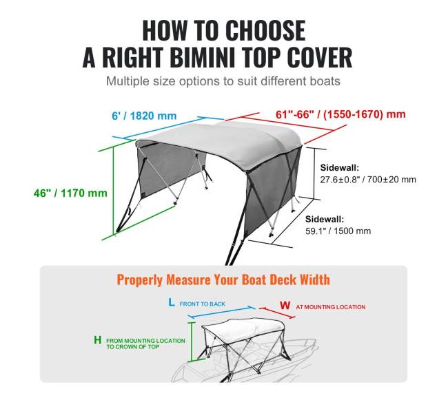 Trijų lankų Bimini valties priedanga5