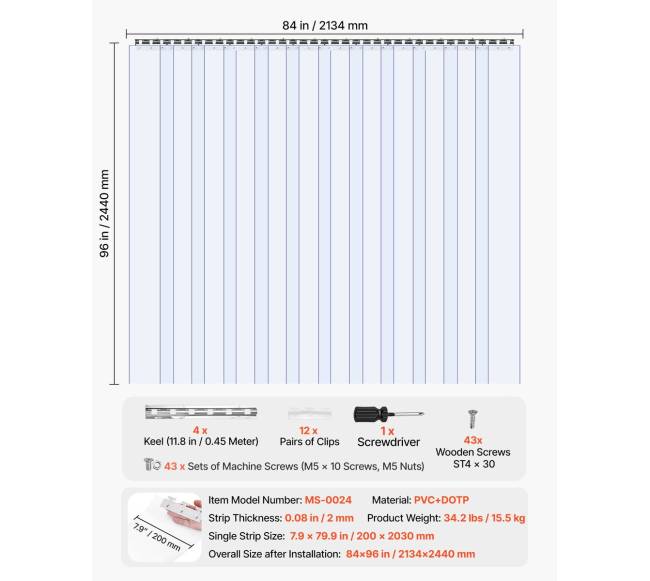 Skaidri PVC užuolaida sandeliams1