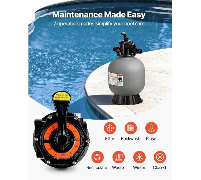 Smėlio filtras su 7-jų funkcijų vožtuvu baseinams2