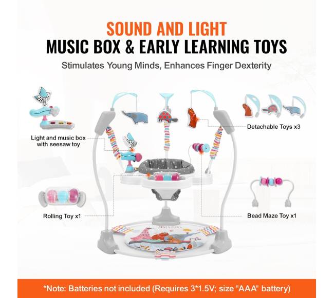 Vaikiškas šokliukas su žaislais ir muzika3