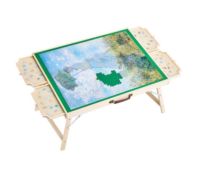 1500 dalių dėlionių lentelė su sulankstomomis kojomis0