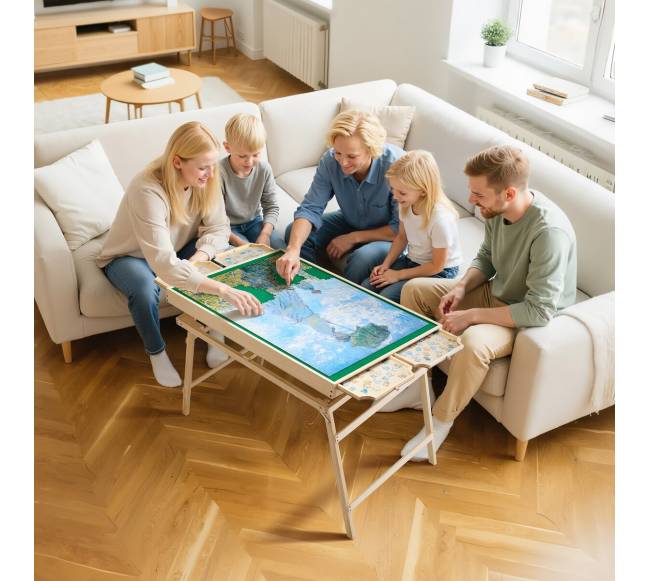 1500 dalių dėlionių lenta su lankstomom kojom7