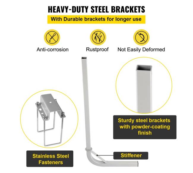 Valties priekabos kreiptuvas, 152 cm, 2 vnt. plieno4