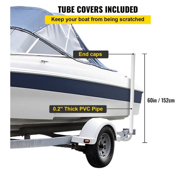 Valties priekabos kreiptuvas, 152 cm, 2 vnt. plieno5