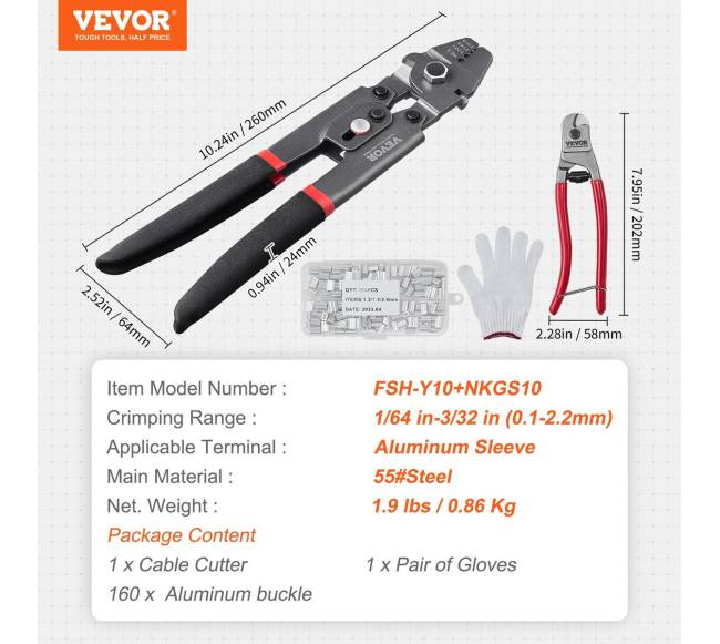 užveržimo įrankis iki 2,2 mm trosui6
