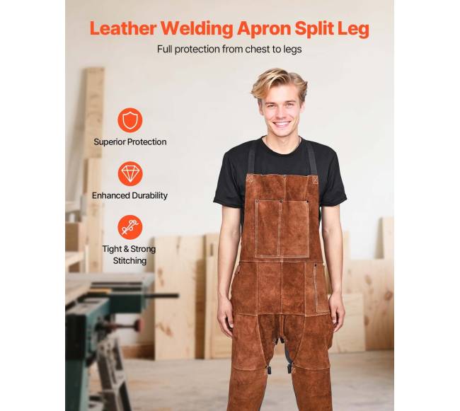 Odinė suvirinimo prijuostė su atskirta koja1