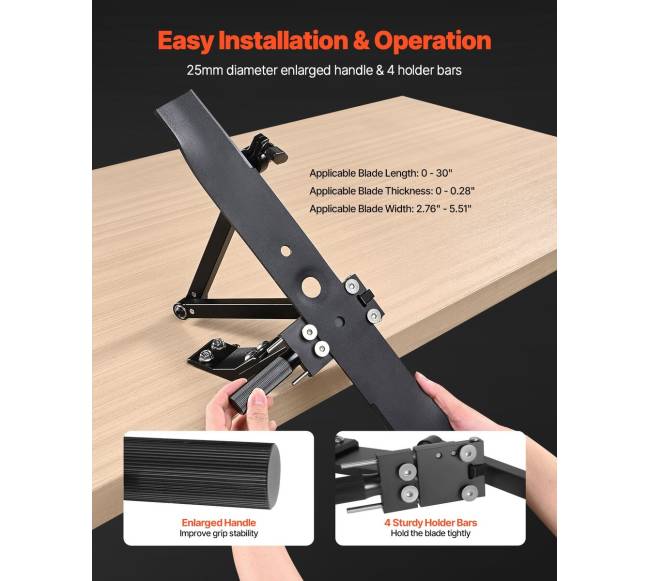 Vejapjovės peilio galąstuvas su reguliuojamu kampu4