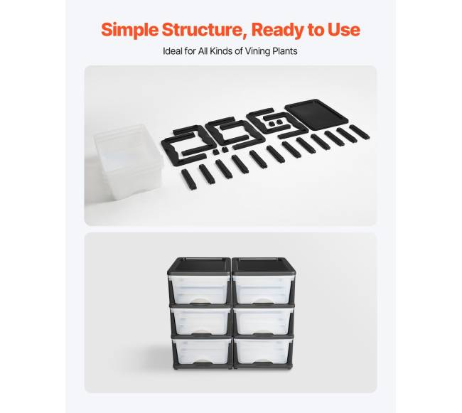 2 plastikinės stalčių dėžės su 6 stalčiais5