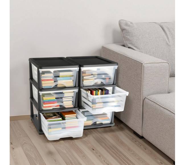 2 plastikinės stalčių dėžės su 6 stalčiais7