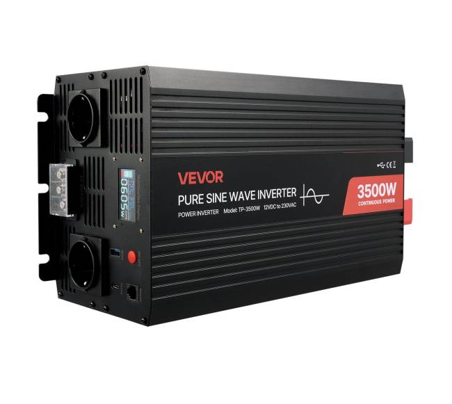 3500W galios keitiklis, 12V DC iki 230V AC0