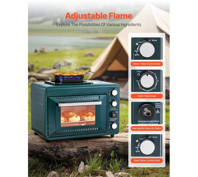 Lauko orkaitė su dujine virykle 2-in-12