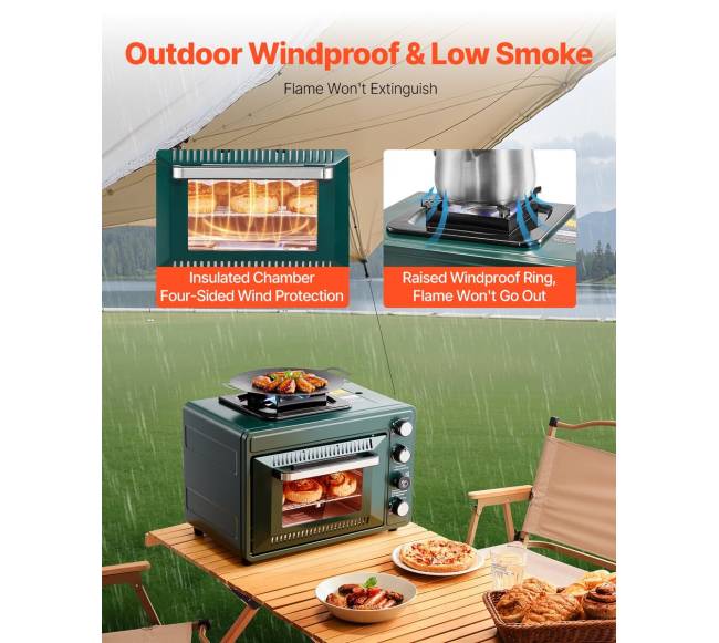 Lauko orkaitė su dujine virykle 2-in-14