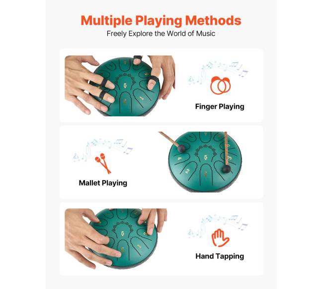 Plieninis liežuvinis būgnas 16,5 cm 11 natų3