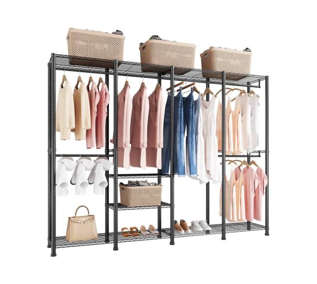 Drabužių spinta su reguliuojamais strypais0