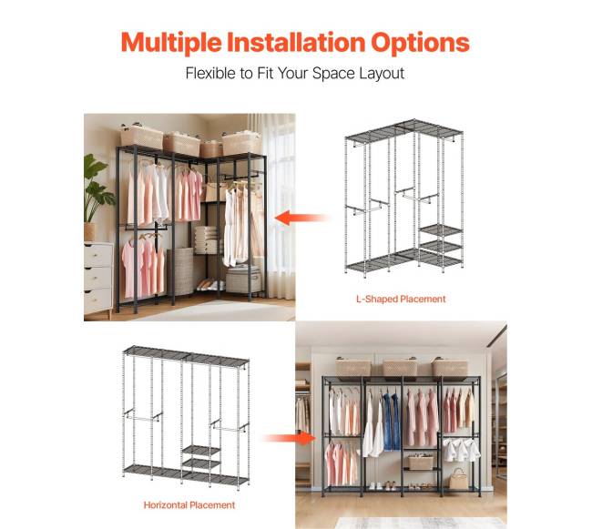 Drabužių spinta su reguliuojamais strypais5