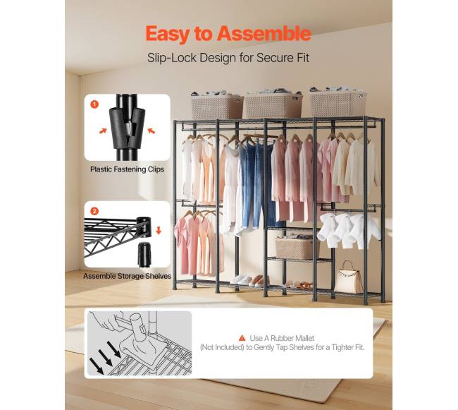 Drabužių spinta su reguliuojamais strypais6