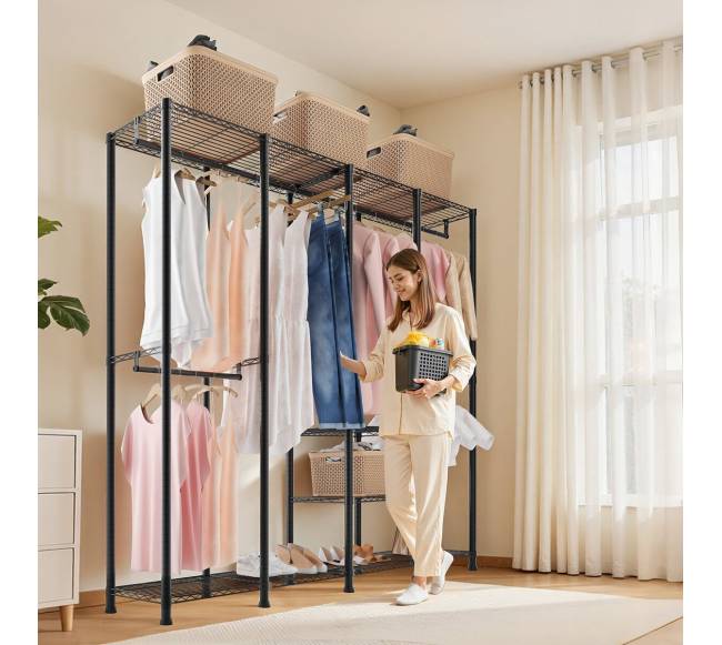 Drabužių spinta su reguliuojamais strypais7