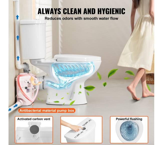 Maceruojanti tualeto sistema su 500W siurbliu rūsiui4