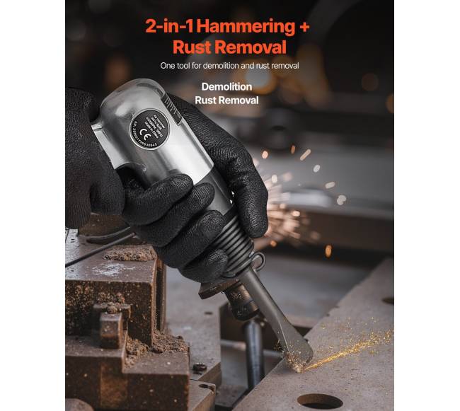 Pneumatinis plaktukas su kaltu ir adatomis1