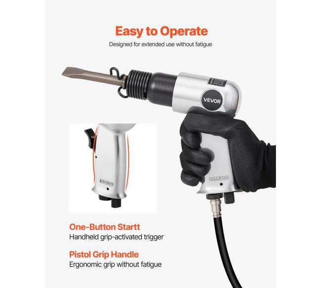 Pneumatinis plaktukas su kaltu ir adatomis3