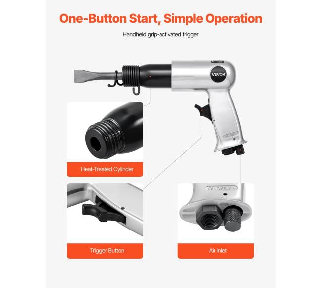 Pneumatinis kūja 3500 BPM su kaltais2
