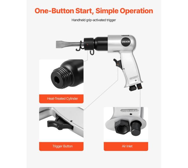 Pneumatinis kūjis su kaltais2