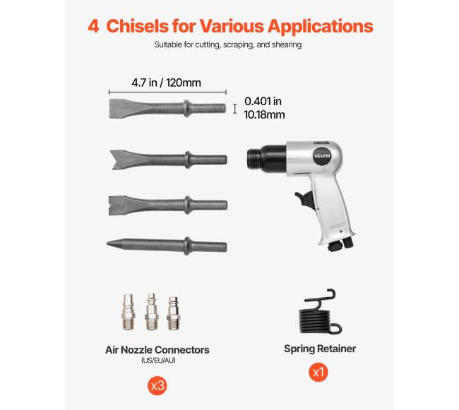 Pneumatinis kūjis su kaltais3