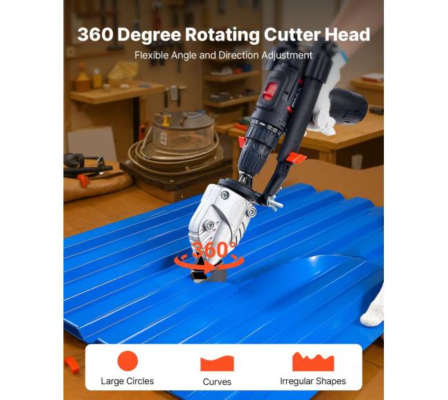 Metalo kirpimo grąžto priedas su besikeičiančia galvute3