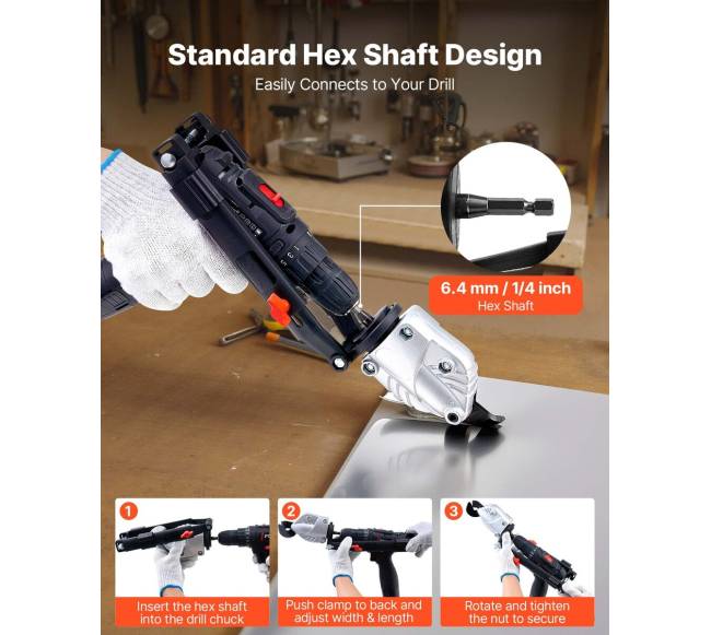 Metalo kirpimo grąžto priedas su besikeičiančia galvute5