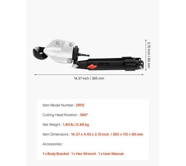 Metalo kirpimo grąžto priedas su besikeičiančia galvute6