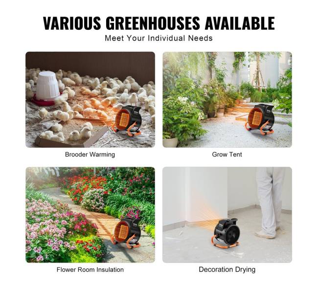 Šiltnamio šildytuvas 2000W, su perkaitos apsauga3