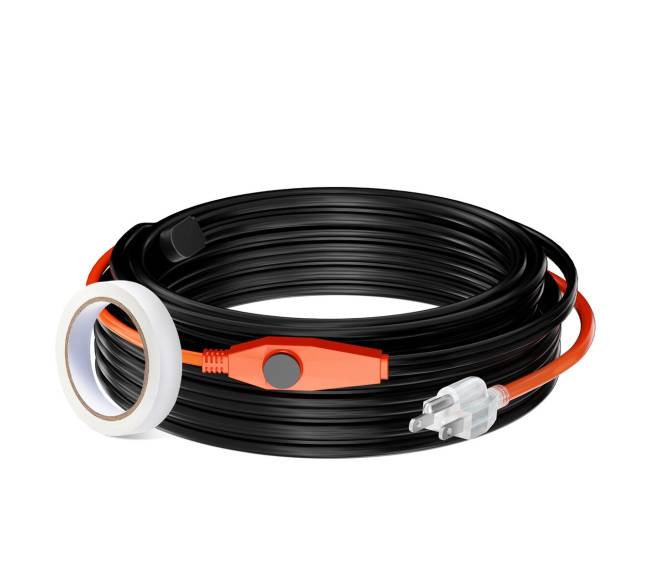 Vamzdžių šildymo kabelis su termostatu 25m8