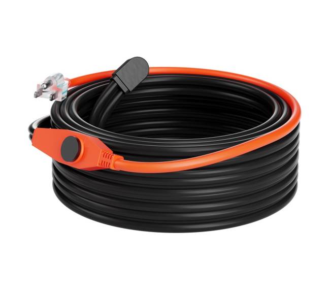 Vamzdžių šildymo kabelis su termostatu 25m10