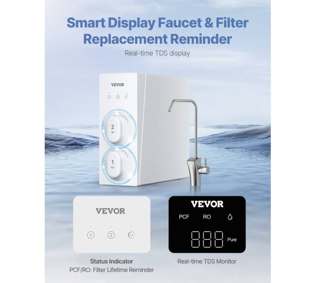 Atvirkštinis osmoso sistema 600 GPD be bako5