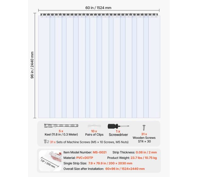 skaidrios pvc užuolaidos 2,4x1,5 m1