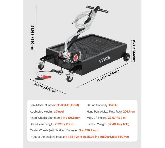 Žemo profilio alyvos išleidimo talpa 56.8 L6