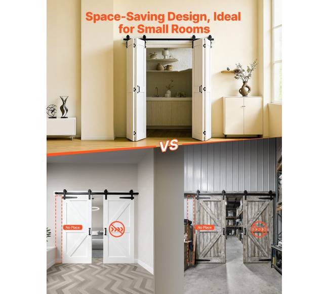 Dviejų dalių durys kambario padalijimui2